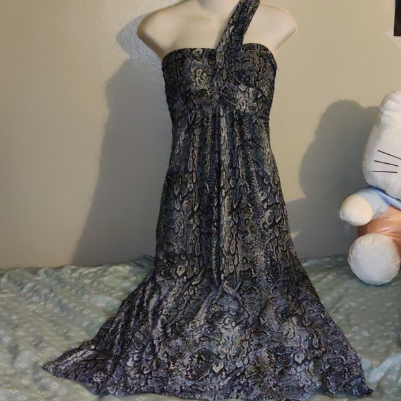 Reptile Snake Print Convertible Long Dress - Picture 2 of 11